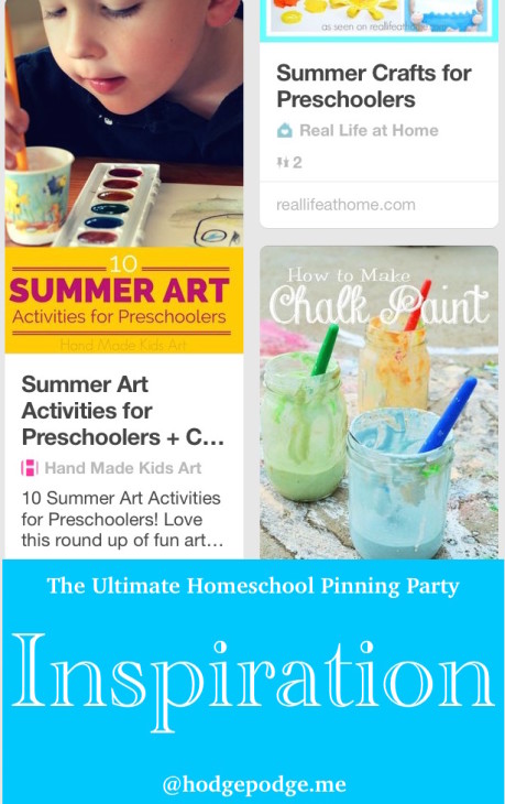 Inspiration at The Ultimate Homeschool Pinning Party
