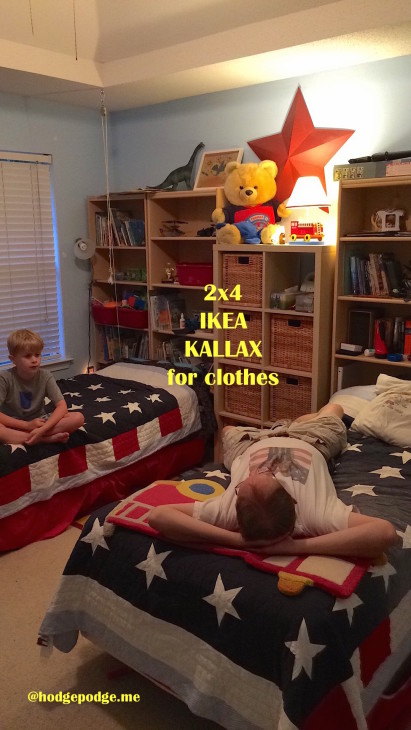 IKEA 2x4 KALLAX for Boys Room