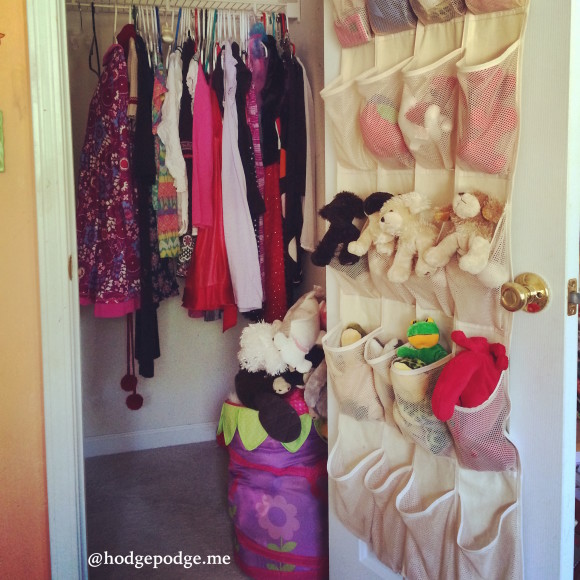 Closet organization for stuffed animals