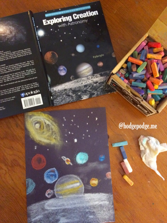 How to draw planets in chalk pastels