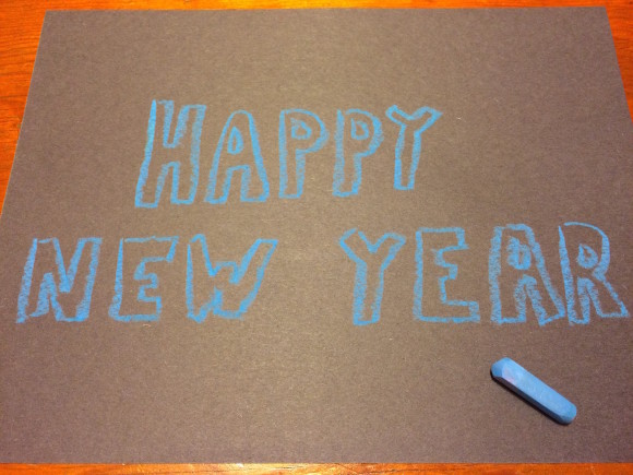 New Year Chalk Art Tutorial