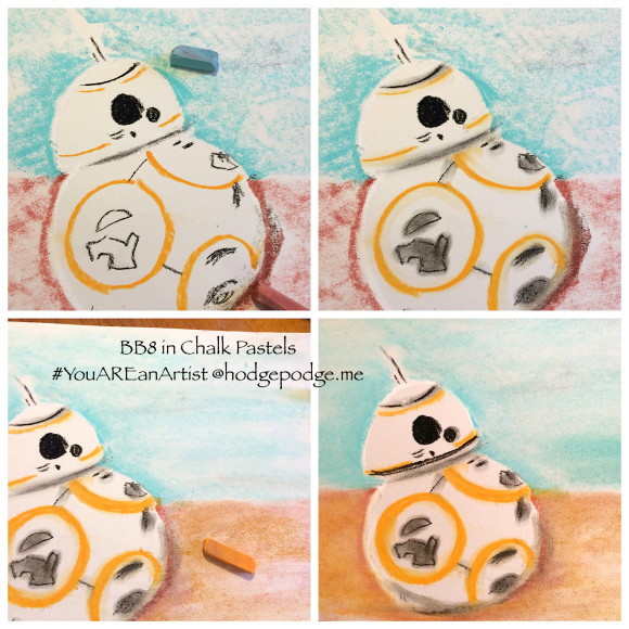 BB8 in Chalk Pastels