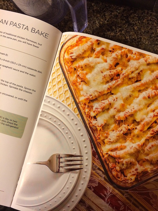A new favorite - Chicken Parmesan Pasta Bake - with a gluten free option from Prep-Ahead Meals from Scratch