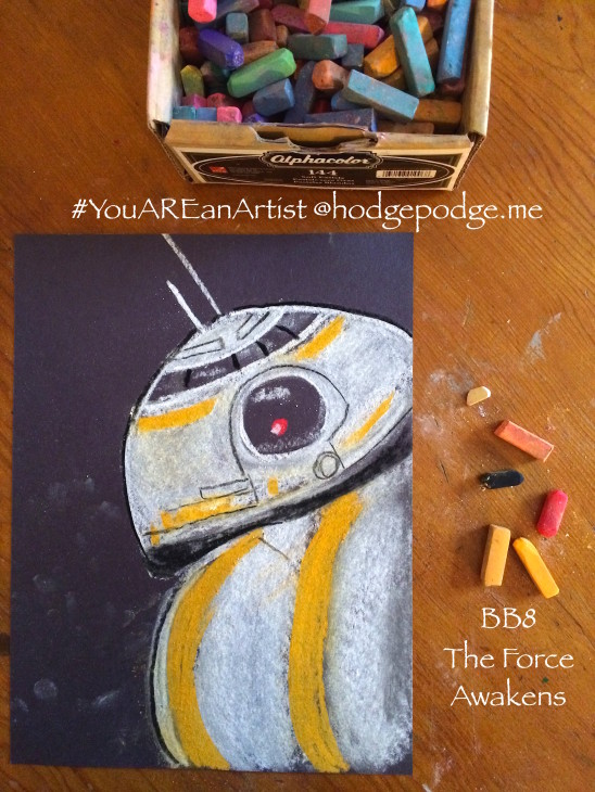 The Force Awakens BB8 Chalk Art Tutorial