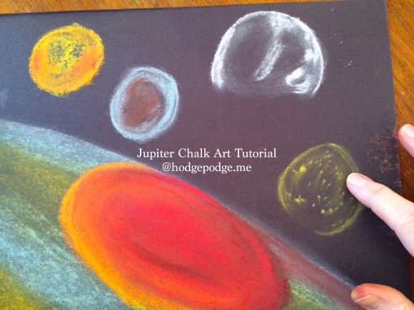 How to Draw Jupiter and its moons in chalk pastels