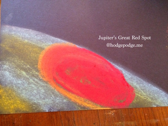 Jupiter's Great Red Spot in Chalk Pastels