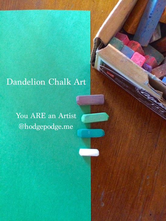 Chalk pastel supplies for dandelion art tutorial