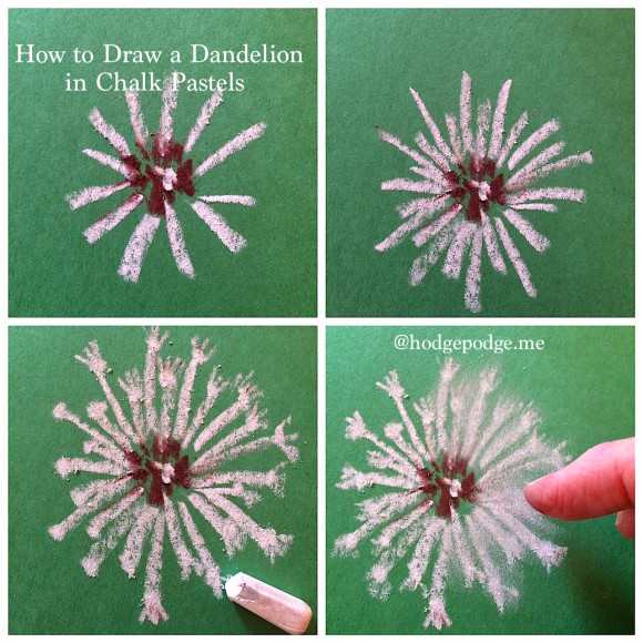 Dandelion Art Tutorial Steps