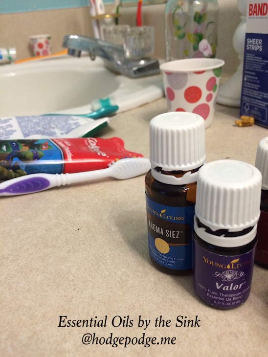 Essential oils by the sink