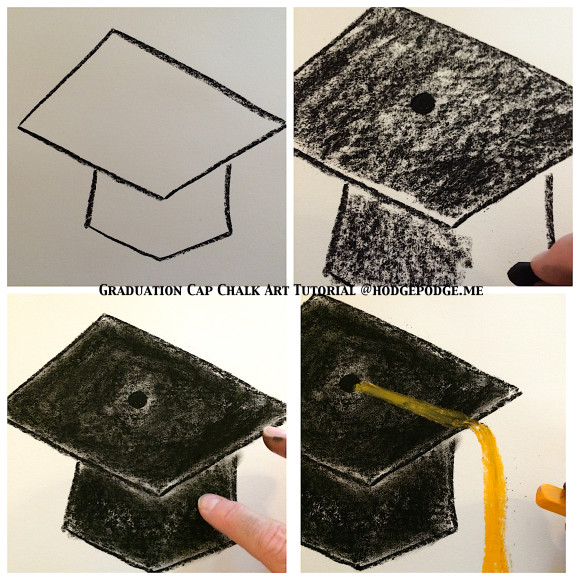 Graduation Cap Chalk Pastel Art Tutorial - you ARE an artist