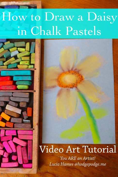 Daisy Chalk Pastel Art Tutorial - How to Draw a Daisy Video - You ARE an Artist!