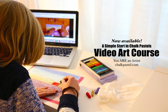 You asked for it! A Simple Start in Chalk Pastels Video Art Course. With a simple art supply list, this format makes it even easier to build a love of art this year.