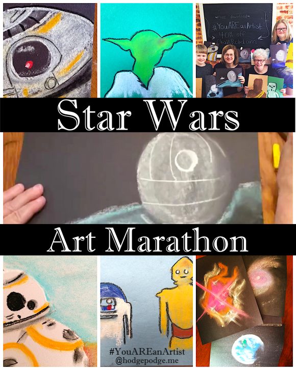 How about a Star Wars art marathon? how to draw Darth Vader, Chewbacca, Princess Leia, a stormtrooper, the Death Star and more in chalk pastels. 