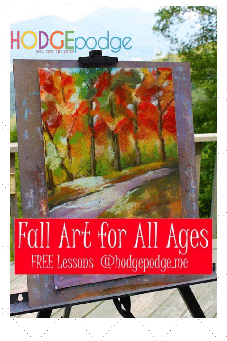 Pull out those fantastic reds, oranges, browns, yellows and greens and enjoy our free fall art lessons for all ages. Don't you love a fall palette? Fall Art for All Ages with Nana