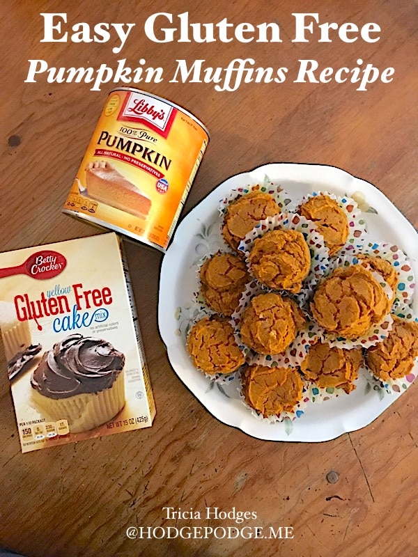 Each fall we welcome the season by making this easy gluten free pumpkin muffins recipe. The best thing is this recipe is just two ingredients.