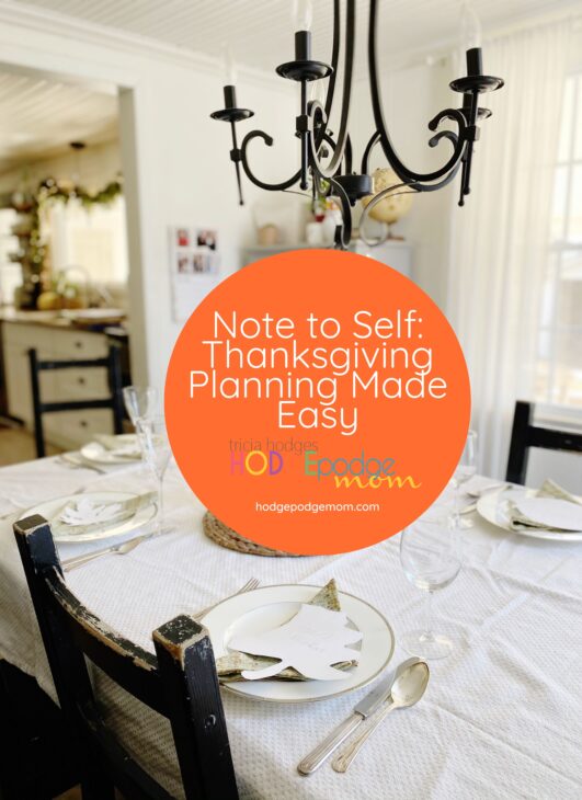 Here is how to make a note to self: Thanksgiving planning made easy. Simple and practical habits for hosting an easy Thanksgiving celebration