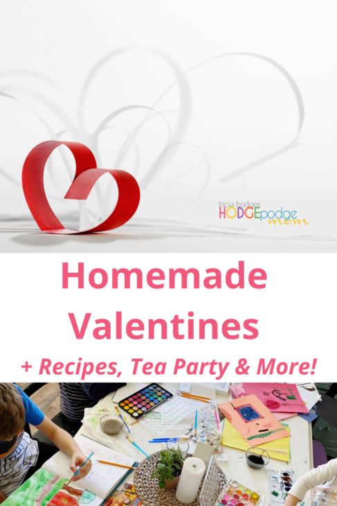 Just simple homemade Valentines. Sugar, hearts and love. I bring you the homemade version of a Valentine homeschool celebration.